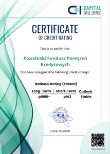 Certyfikat ratingu kedytowego BBB-, czerwiec 2026